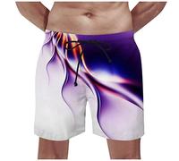 Badeshorts Herren， Musterdruck Elastische Taille Tunnelzug Kurze Hosen Mit Taschen Atmungsaktiv Schwimmhose Basic Bermuda Shorts Sommer Shorts Swimming Shorts Hawaii Hose