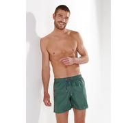 Badeshorts HOM "Nautical cup", Herren, Gr. S, N-Gr, grün (khaki grün), Web, Polyester, kontrastfarbene Details, unifarben, Badehosen Badeshorts, schnelltrocknend, elastischer Bund, mit Kordel, Seitens