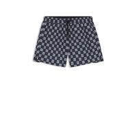 Badeshorts HUGO UNDERWEAR "AARON", Damen, Gr. M (50), N-Gr, navy 411, Web, Obermaterial: 100% Polyester. Futter: 100% Polyester, Badehosen Badeshorts, mit Schachbrett-Logos, elastischer Bund (28238167