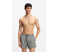 Badeshorts HUGO UNDERWEAR "AARON", Herren, Gr. M (50), N-Gr, schwarz-weiß (schwarz gren 306), Web, Obermaterial: 100% Polyester. Futter: 100% Polyester, Badehosen Badeshorts, mit Schachbrett-Logos, el