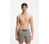 Badeshorts HUGO UNDERWEAR "AARON", Herren, Gr. XL (54), N-Gr, braun (light beige 277), Web, Obermaterial: 100% Polyester, Badehosen Badeshorts, mit Schachbrett-Logos, elastischer Bund (53277517-XL) li