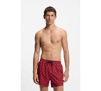 Badeshorts HUGO UNDERWEAR "AARON", Herren, Gr. XL (54), N-Gr, open pink 694, Web, Obermaterial: 100% Polyester. Futter: 100% Polyester, Badehosen Badeshorts, mit Schachbrett-Logos, elastischer Bund (4