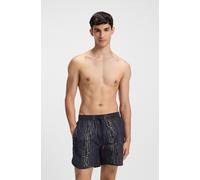 Badeshorts HUGO UNDERWEAR "Jose", Herren, Gr. M (50), N-Gr, blau (open miscellaneous 988), Microfaser, Obermaterial: 100% Elastomultiester, Badehosen Badeshorts, elastischer Bund, bedruckt, schnelltro