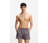 Badeshorts HUGO UNDERWEAR "NALU", Herren, Gr. L (52), N-Gr, grau (light, pastel pink 681), Web, Obermaterial: 100% Polyester, bedruckt, Badehosen Badeshorts, elastischer Bund, Allover Print (67360534-