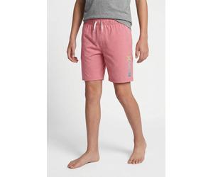 Badeshorts HURLEY "PRINTED HEATHER PULL ON SWIM", Kinder, Gr. 116, N-Gr, rosa (sunset coral), Web, Obermaterial: 87% Polyester, 13% Elasthan, Badehosen Badeshorts, schnelltrocknendes Material, mit wei