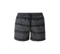 Badeshorts S.OLIVER, Herren, Gr. L (52), N-Gr, schwarz (schwarz, grau), Polyester, gestreift, Badehosen, meliert (13657358-L) schwarz, grau