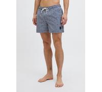 Badeshorts JACK & JONES "JPSTMAUI JJSWIM MINI STRIPE AKM SN", Herren, Gr. XXL, N-Gr, blau (navy blazer), Web, Obermaterial: 100% Polyester, gemustert, Badehosen (70749546-XXL) navy blazer