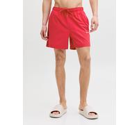Badeshorts JACK & JONES "JPSTMAUI NORREBRO SWIM SHORTS", Herren, Gr. M, N-Gr, rot (samba), Web, Polyester, unifarben, Badehosen Badeshorts (65439369-M) samba