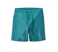 Badeshorts JACK & JONES "JPSTMAUI SPLASH MAGIC SWIM SHORTS", Herren, Gr. L, N-Gr, colonial blau, Polyester, unifarben, Badehosen Badeshorts (72750249-L) colonial blau