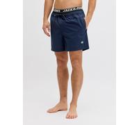 Badeshorts JACK & JONES "JPSTMAUI SURF DOUBLE WB SWIM SHORTS", Herren, Gr. M, N-Gr, blau (navy blazer), Polyester, Badehosen Badeshorts (16644665-M) navy blazer