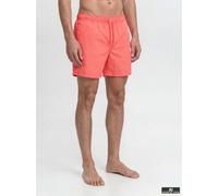 Badeshorts JACK & JONES "JPSTMAUI TROPIC SOLID SWIM SHORTS SN", Herren, Gr. XXL, N-Gr, rosa (hot coral), Web, Obermaterial: 100% Polyester, unifarben, Badehosen Badeshorts, Kunstfaser, normal geschnit