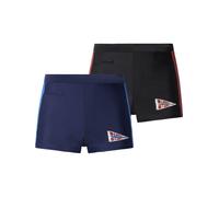 Badeshorts JAN VANDERSTORM "2er Pack Badehosen WAINO", Herren, Gr. 3XL, weit, blau (dunkelblau schwarz), Obermaterial: 80% Polyamid ECONYL PA ECONYL. 20% Elasthan EL., Badehosen Badeshorts (91935603-X