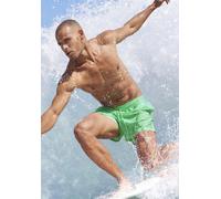 Badeshorts JOHN DEVIN, Herren, Gr. L, N-Gr, grün, Microfaser, Recycling-Polyester, unifarben, Badehosen Badeshorts, mit klassischem Style (84449415-L) grün
