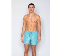 Badeshorts JOOP "Cortina AOP Shine", Herren, Gr. M, N-Gr, blau (reef waters aop), Web, Obermaterial: 100% Polyester, Badehosen Badeshorts, Allover-Cornflower-Print, Kordel mit Logoschriftzug (62784553