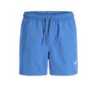 Badeshorts "JPSTMAUI TROPIC SOLID SWIM SHORTS PLS", Herren, Gr. 46, N-Gr, blau (delft), Polyester, JACK & JONES PLUSSIZE, unifarben, Badehosen Badeshorts (79175236-46) delft