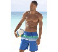 Badeshorts KANGAROOS, Herren, Gr. M (50), N-Gr, blau (blau, türkis), Polyester, gestreift, Badehosen Badeshorts, mit Streifen (867273-M) blau, türkis