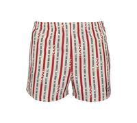 Badeshorts KARL KANI "Karl Kani Herren", Herren, Gr. S, US-Größen, rot, sanftes weiß, 100% Polyester (Recycelt), Badehosen Badeshorts (30070606-S) rot, sanftes weiß