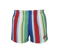 Badeshorts KARL KANI "Karl Kani Herren KM232-013-1 KK Varsity Striped Boardshorts", Herren, Gr. S, US-Größen, rot, blau, grün, 100% Polyester (Recycelt), Badehosen Badeshorts (10264045-S)