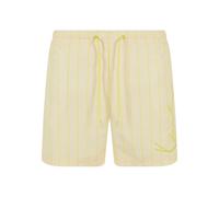 Badeshorts KARL KANI "Karl Kani Herren KM241-054-1 Signature Pinstripe Swim Shorts", Herren, Gr. L, US-Größen, light gelb, 100% Polyester, Badehosen Badeshorts (95085708-L) light gelb