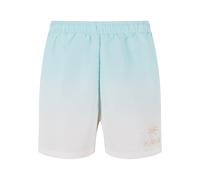 Badeshorts KARL KANI "Karl Kani Retro Swim Shorts", Damen, Gr. XL, US-Größen, lightaqua, sanftes weiß, 100% Polyamid, Badehosen Badeshorts (74400803-XL) lightaqua, sanftes weiß