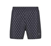Badeshorts KARL KANI "Karl Kani Signature Monogram Aop Swim Shorts", Herren, Gr. M, US-Größen, schwarz, 100% Polyester, Badehosen Badeshorts (35971512-M) schwarz