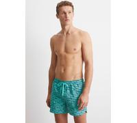 Badeshorts MARC O'POLO "Mini Geo Print", Herren, Gr. M, N-Gr, blau (schwarz navy print), Obermaterial: 100% Polyester, gemustert, Badehosen Badeshorts, mit trendigem Allover-Print (19542322-M)