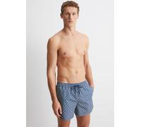 Badeshorts MARC O'POLO "Mini Geo Print", Herren, Gr. S, N-Gr, blau (murphy marine print), Obermaterial: 100% Polyester, gemustert, Badehosen Badeshorts, mit anpassbarem Kordelzug (36933725-S)