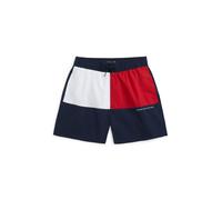 Badeshorts "Medium Drawstring", Jungen, Gr. 140/146, N-Gr, schwarz night navy, Microfaser, Obermaterial: 100% Nylon, TOMMY HILFIGER SWIMWEAR, Badehosen Badeshorts, mit elastischen Bund (37603641-140)
