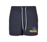 Badeshorts MISTERTEE "MisterTee Herren Miami Beach Swimshorts", Herren, Gr. M, US-Größen, blau (navy), 100% Polyamid, Badehosen Badeshorts (59910542-M) navy