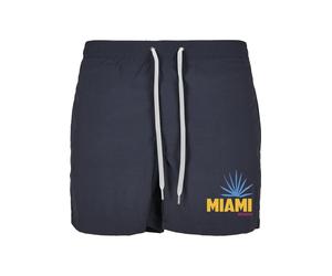 Badeshorts MISTERTEE "MisterTee Herren Miami Beach Swimshorts", Herren, Gr. M, US-Größen, blau (navy), 100% Polyamid, Badehosen Badeshorts (59910542-M) navy