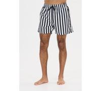 Badeshorts NOU "Leandro", Herren, Gr. 4XL, US-Größen, schwarz-weiß (dunkelblau), 100% Polyester, gestreift, Badehosen Badeshorts, mit breiten Streifen (41218364-4XL) dunkelblau
