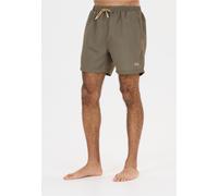 Badeshorts NOU "Veritas", Herren, Gr. XL, US-Größen, braun (olivgrün), 100% Polyester, bestickt, Badehosen Badeshorts, atmungsaktiv (71357855-XL) olivgrün
