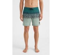 Badeshorts O'NEILL "O'NEILL LOGO STRIPE 16'' SWIMSHORTS", Herren, Gr. M (50), N-Gr, grün (grün heritage), Obermaterial: 100% Polyester, Badehosen Badeshorts, mit Seiten- und Gesäßtaschen, superschnell