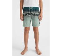 Badeshorts O'NEILL "O'NEILL LOGO STRIPE SWIMSHORTS", Jungen, Gr. 176 (170), N-Gr, grün (boys grün), Obermaterial: 100% Polyester. Futter: 100% Polyester, Badehosen Badeshorts, mit Eingrifftaschen, sch