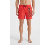 Badeshorts O'NEILL "ORIGINAL CALI 16'' SWIMSHORTS", Herren, Gr. S (48), N-Gr, rot (high risk rot), Obermaterial: 100% Polyester, Badehosen Badeshorts, mit elastischem Bund, normale Passform (22527708-