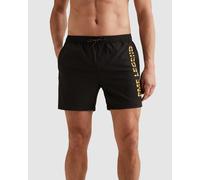 Badeshorts PME LEGEND "AIRFRAME SWIMSHORTS BIG LOGO PRINT", Herren, Gr. S, N-Gr, schwarz, Web, Elasthan, Polyamid, Badehosen Badeshorts (54068253-S) schwarz