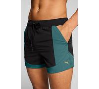 Badeshorts PUMA, Herren, Gr. L, N-Gr, schwarz (schwarz, grün), Web, Obermaterial: 100% Polyester, Badehosen Badeshorts, mit Kordelzug und seitlichen Taschen (15914513-L) schwarz, grün