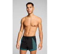 Badeshorts PUMA, Herren, Gr. XS, N-Gr, schwarz (schwarz, grün), Web, Obermaterial: 100% Polyester, Badehosen Badeshorts, mit Kordelzug und seitlichen Taschen (15914513-XS) schwarz, grün