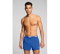 Badeshorts PUMA "PUMA SWIM MEN LOGO SHORT SHORTS 1P", Herren, Gr. S, N-Gr, ultra blau, Web, Obermaterial: 100% Polyester, Badehosen Badeshorts, Seitentaschen, Gesäßtasche mit Reißverschluss, Kordelzug