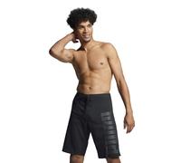 Badeshorts PUMA "PUMA SWIM MEN LONG BOARD SHORTS 1P", Herren, Gr. S, N-Gr, schwarz, Microfaser, Obermaterial: 100% Polyester, Badehosen Badeshorts, mit Reißverschluss (42630661-S) schwarz