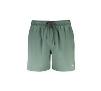 Badeshorts PUMA "PUMA SWIM MEN MID SHORTS 1P", Herren, Gr. XS, N-Gr, grün (dunkelgrün), Web, Obermaterial: 100% Polyester, Badehosen Badeshorts, High-Tech Reißverschluss an der Gesäßtasche, Seitentasc