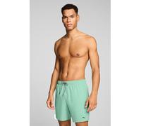 Badeshorts PUMA "PUMA SWIM MEN MID SHORTS 1P", Herren, Gr. S, N-Gr, grün (mint jelly), Web, Obermaterial: 100% Polyester, Badehosen Badeshorts, High-Tech Reißverschluss an der Gesäßtasche, Seitentasch