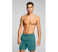 Badeshorts PUMA "PUMA SWIM MEN MID SHORTS 1P", Herren, Gr. XXL, N-Gr, grün (emerald grün), Web, Obermaterial: 100% Polyester, Badehosen Badeshorts, High-Tech Reißverschluss an der Gesäßtasche, Seitent