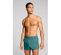 Badeshorts PUMA "PUMA SWIM MEN SHORT LENGTH SWIM SHORTS", Herren, Gr. S, N-Gr, grün (emerlad grün), Web, Obermaterial: 100% Polyester, Badehosen Badeshorts, mit seitlichen Eingriff-Taschen, Gesäßtasch