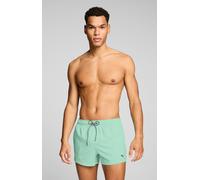 Badeshorts PUMA "PUMA SWIM MEN SHORT LENGTH SWIM SHORTS", Herren, Gr. S, N-Gr, mint jelly, Web, Obermaterial: 100% Polyester, Badehosen Badeshorts, mit seitlichen Eingriff-Taschen, Gesäßtasche mit Kle