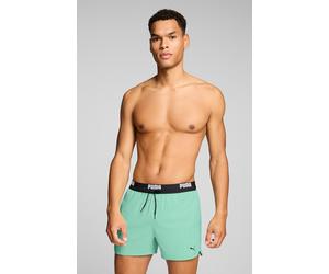 Badeshorts PUMA "PUMA SWIM MEN TRACK SHORT SHORTS", Herren, Gr. XL, N-Gr, grün (mint jelly), Microfaser, Obermaterial: 100% Polyester, Badehosen Badeshorts, mit Gummizug und Bindekordel (28205135-XL)