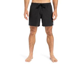 Badeshorts QUIKSILVER "EVERYDAY VOLLEY 15", Herren, Gr. M, N-Gr, schwarz, Web, Polyester, unifarben, Badehosen Badeshorts, sportliche Schnittform, für Erwachsene, schnelltrocknendes Material (62435834
