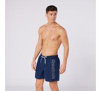 Badeshorts REEBOK "Abbott", Herren, Gr. XL, N-Gr, blau (vector navy), Microfaser, Obermaterial: 100% Polyester, Badehosen Badeshorts, mit Tunnelzug und seitlichen Taschen (42553569-XL) vector navy
