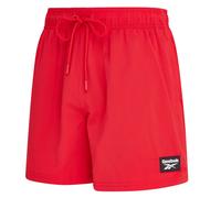 Badeshorts REEBOK "Ace", Herren, Gr. M, N-Gr, vector rot, Microfaser, Obermaterial: 100% Polyester, Badehosen Badeshorts, mit kleinen Seitenschlitzen, Eingriff-Taschen seitlich (94954904-M) vector rot