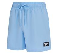 Badeshorts REEBOK "Ace", Herren, Gr. S, N-Gr, peri blau, Microfaser, Obermaterial: 100% Polyester, Badehosen Badeshorts, mit kleinen Seitenschlitzen, Eingriff-Taschen seitlich (74636350-S) peri blau